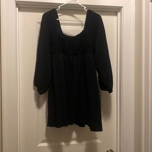 Long sleeve black dress